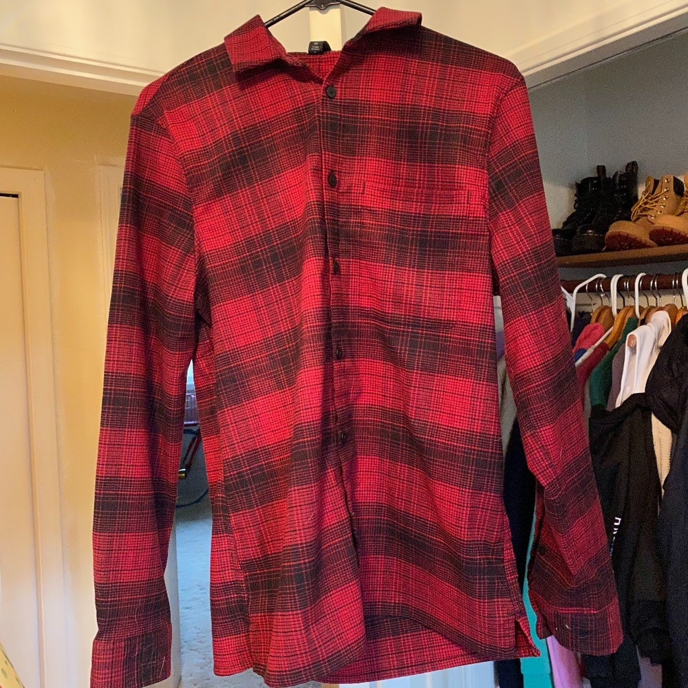 Lululemon Red Black Plaid Masons Peak Flannel